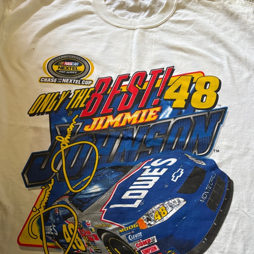 NASCAR T-shirt mens new size XL cotton Checkered Flag Sports